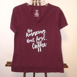 Athletic Burgundy Novelty T-shirt size L (12-14)